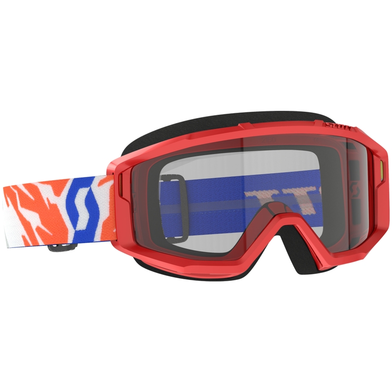 Kinder motorcrossbril SCOTT Primal Jeugd rood met helder plexi uitverkoop