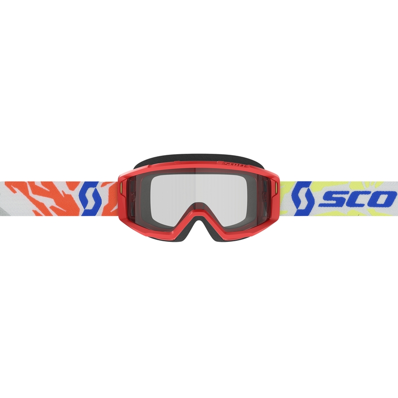 Kinder motorcrossbril SCOTT Primal Jeugd rood met helder plexi uitverkoop