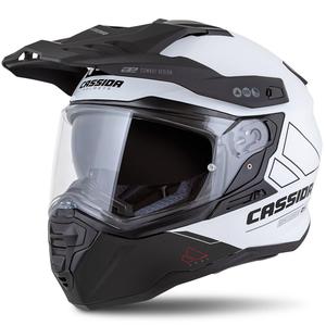 Endurohelm Cassida Road Runner Dual wit-zwart