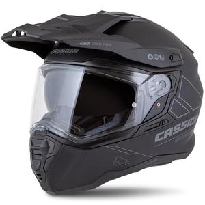 Endurohelm Cassida Road Runner Dual mat zwart-donkergrijs