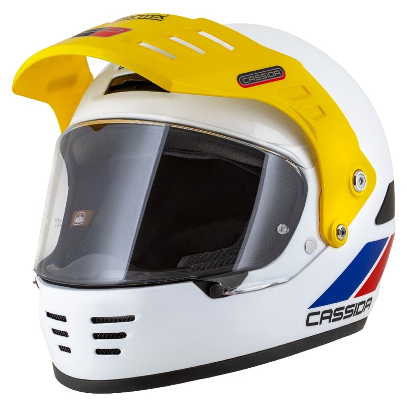 Endurohelm Cassida FormX FlatOut wit-blauw-rood