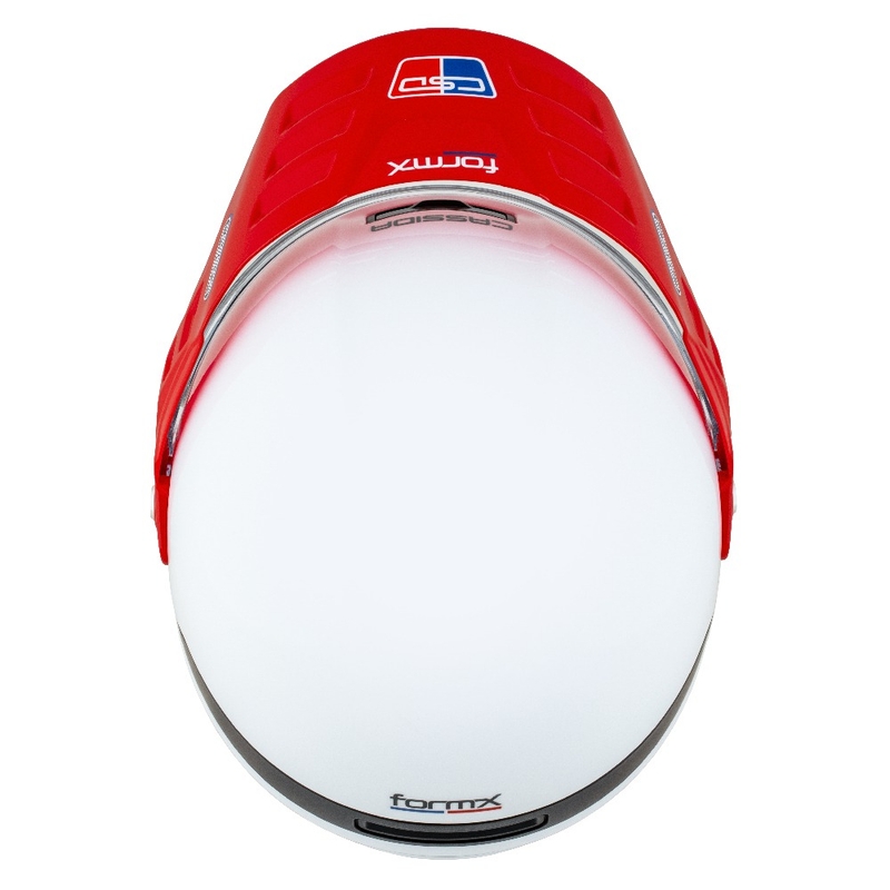 Endurohelm Cassida FormX FlatOut wit-blauw-rood