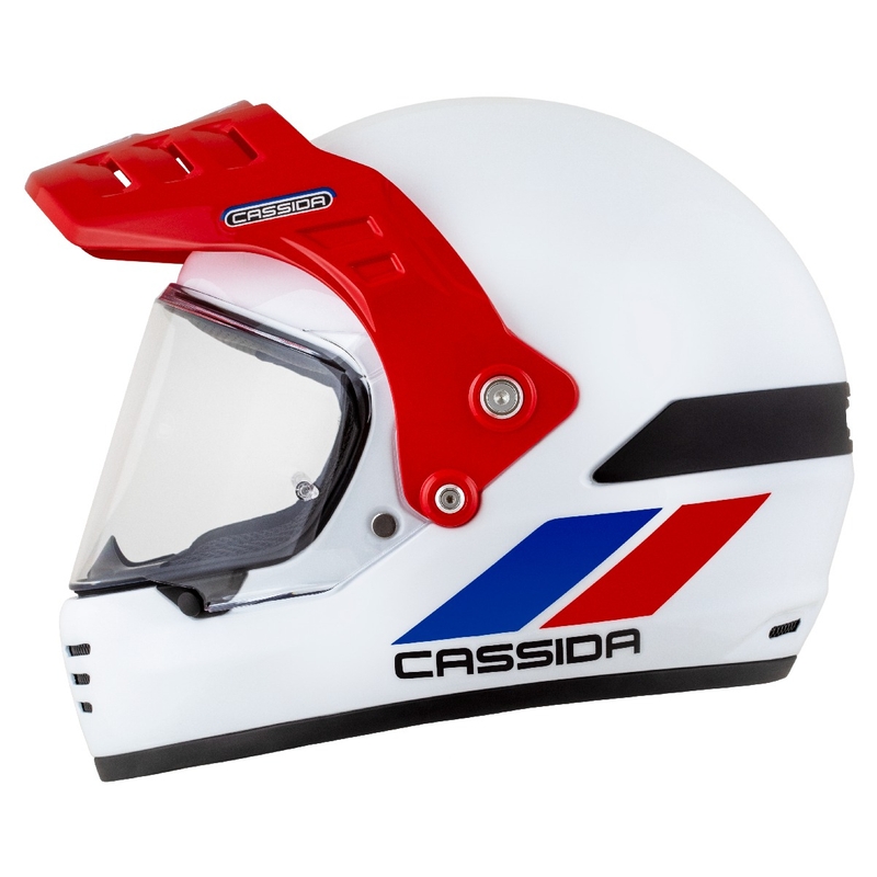 Endurohelm Cassida FormX FlatOut wit-blauw-rood