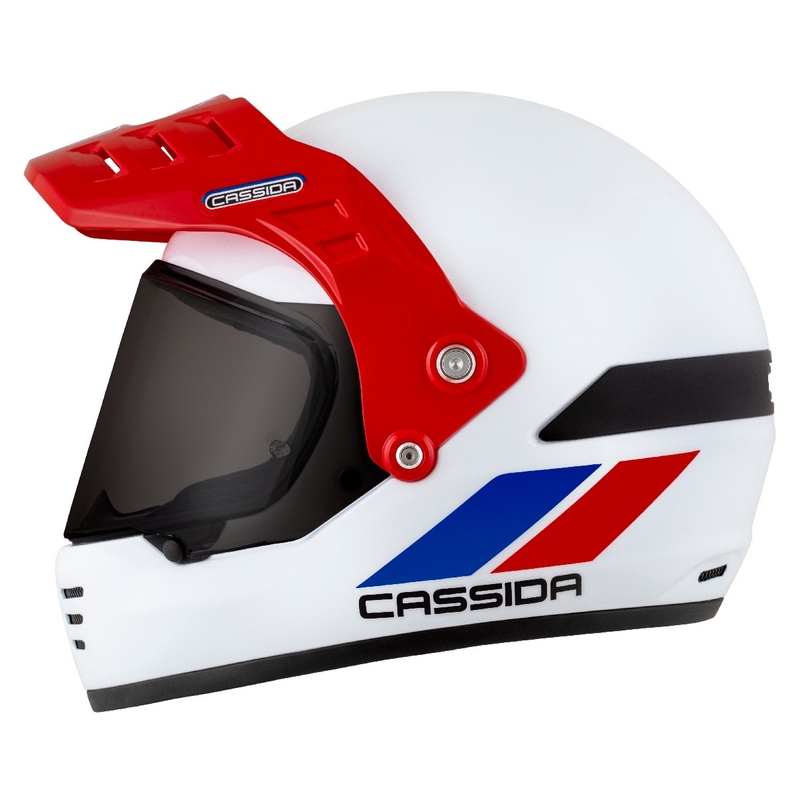 Endurohelm Cassida FormX FlatOut wit-blauw-rood