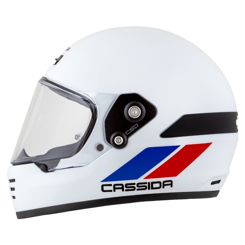Endurohelm Cassida FormX FlatOut wit-blauw-rood