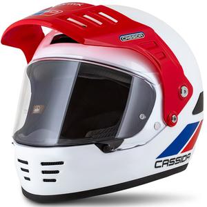 Endurohelm Cassida FormX FlatOut wit-blauw-rood