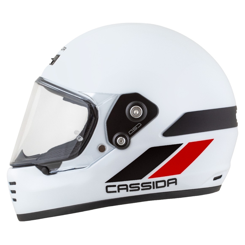 Endurohelm Cassida FormX FlatOut wit-zwart-rood