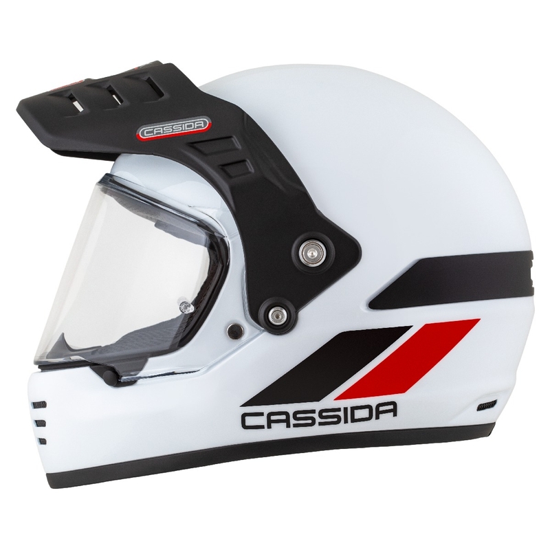 Endurohelm Cassida FormX FlatOut wit-zwart-rood