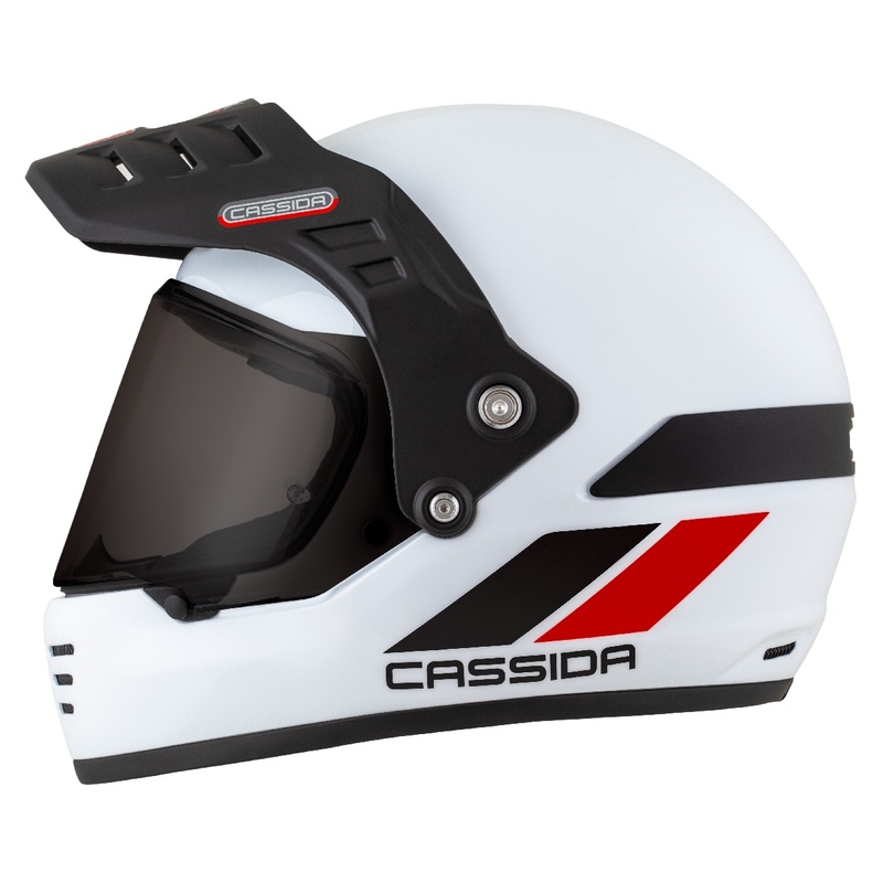 Endurohelm Cassida FormX FlatOut wit-zwart-rood