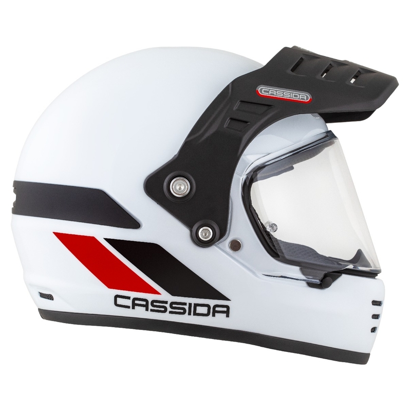 Endurohelm Cassida FormX FlatOut wit-zwart-rood