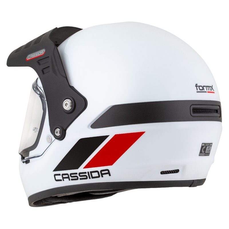 Endurohelm Cassida FormX FlatOut wit-zwart-rood