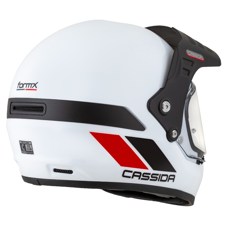 Endurohelm Cassida FormX FlatOut wit-zwart-rood