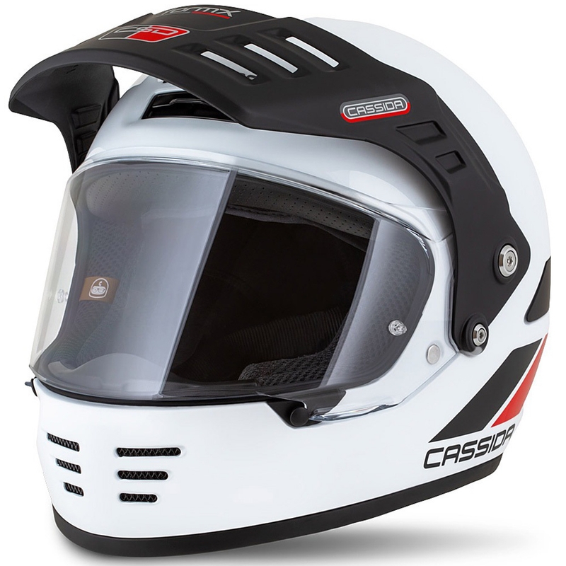 Endurohelm Cassida FormX FlatOut wit-zwart-rood