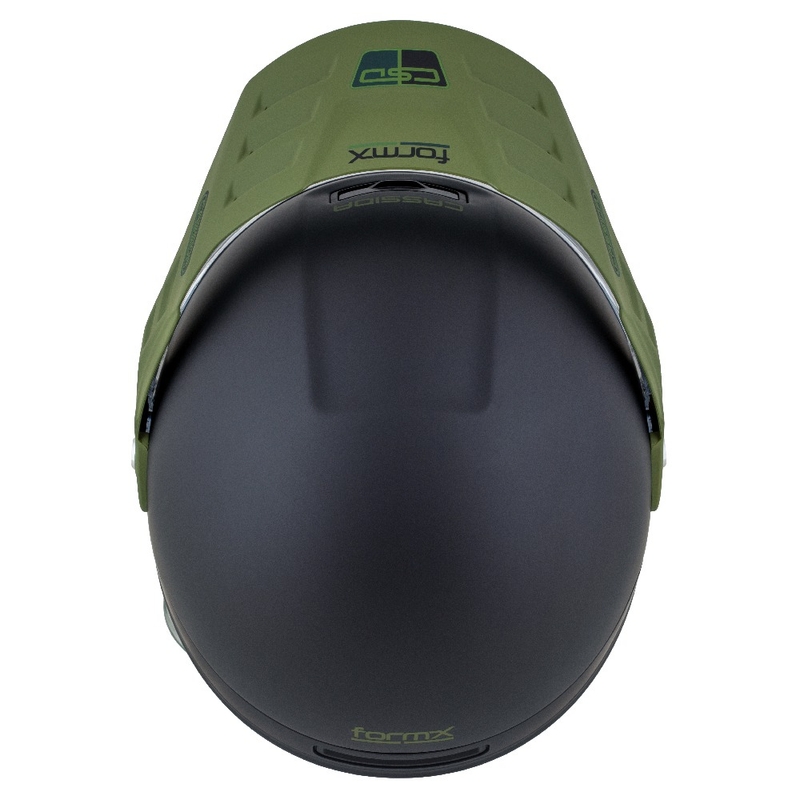 Endurohelm Cassida FormX FlatOut mat zwart-groen