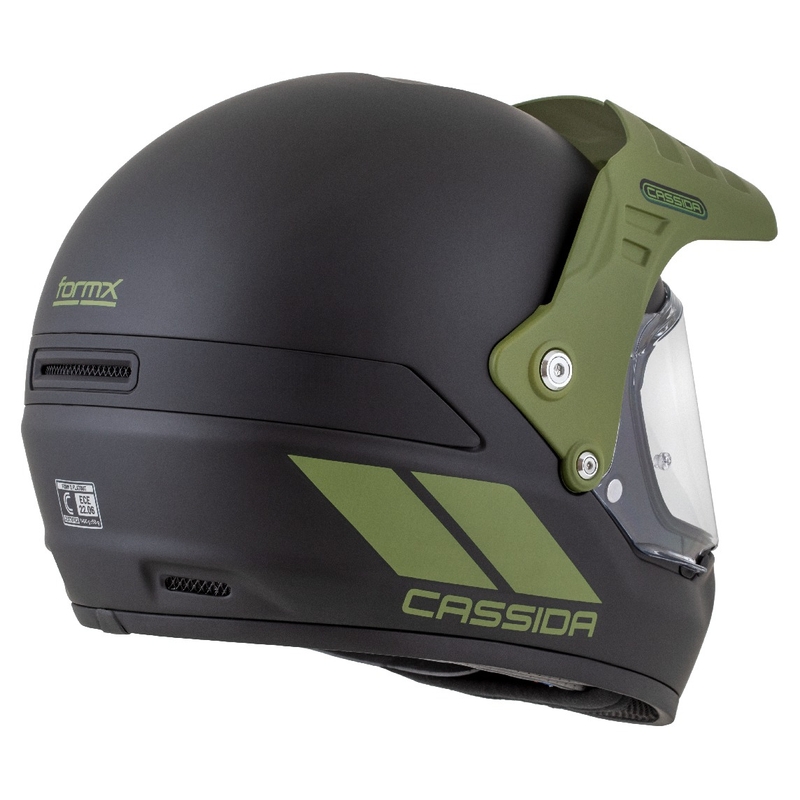 Endurohelm Cassida FormX FlatOut mat zwart-groen