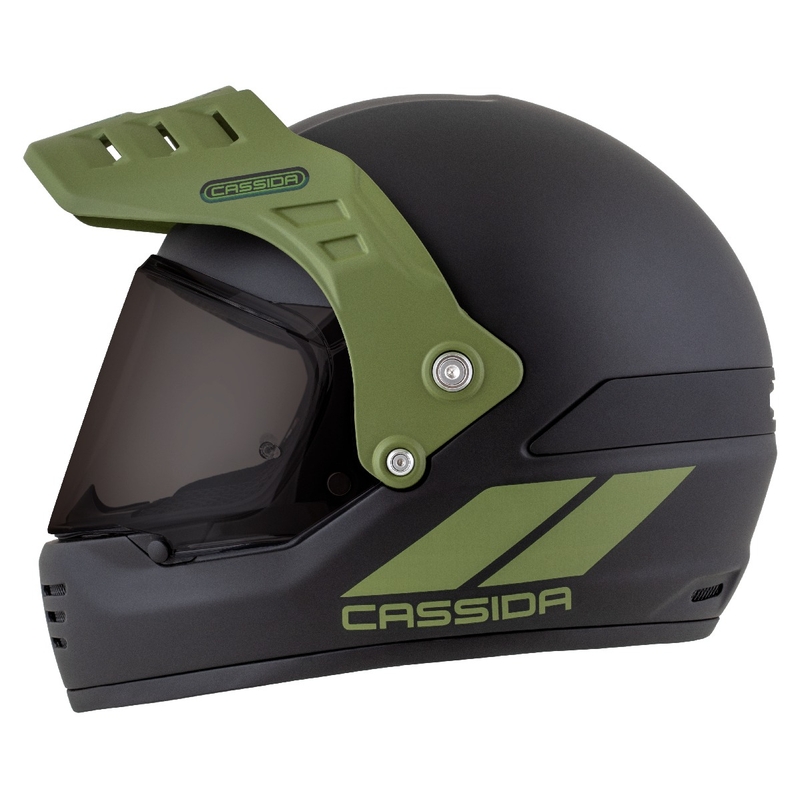 Endurohelm Cassida FormX FlatOut mat zwart-groen