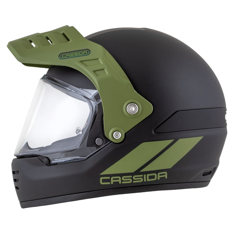 Endurohelm Cassida FormX FlatOut mat zwart-groen