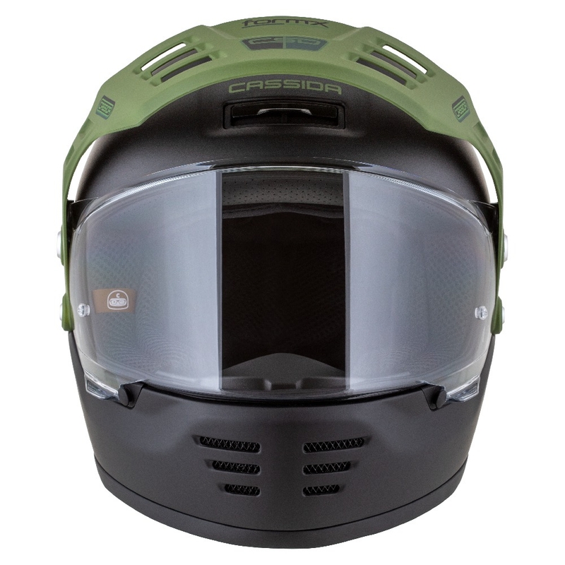 Endurohelm Cassida FormX FlatOut mat zwart-groen