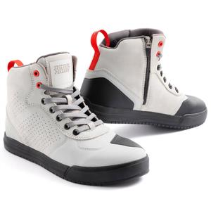 Rebelhorn Spike Grijs Leren Motorfiets Laarzen