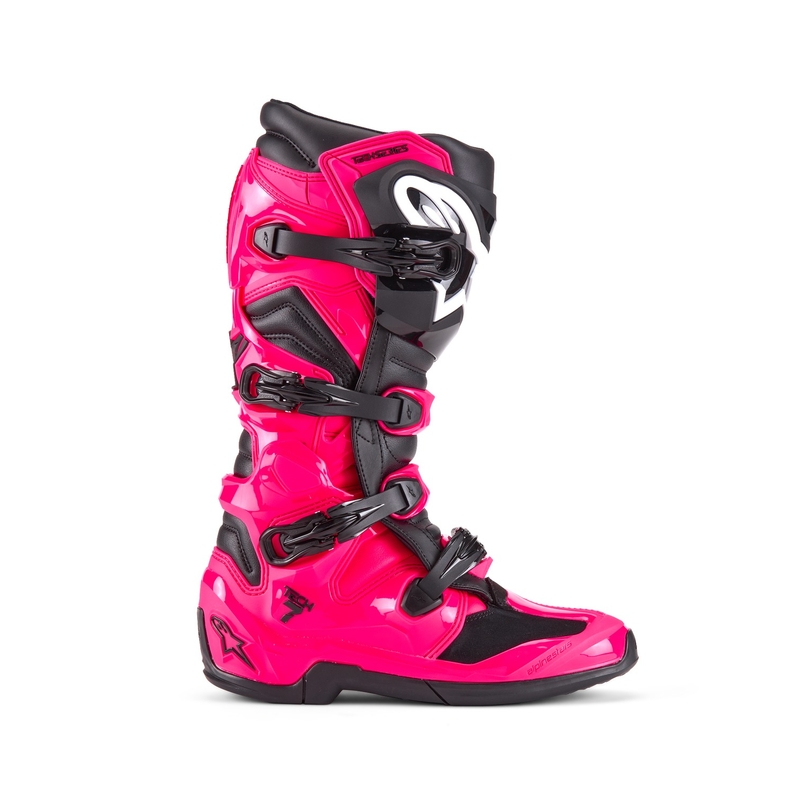 Alpinestars TECH 7 motorcrosslaarzen roze en zwart