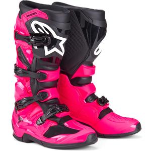Alpinestars TECH 7 motorcrosslaarzen roze en zwart