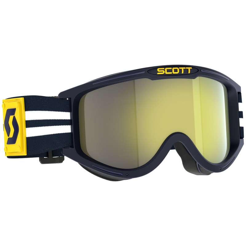 Motorcrossbril SCOTT 89X Era blauw en wit met geel verchroomd plexi uitverkoop