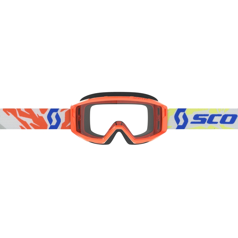 Kinder motorcrossbril SCOTT Primal Jeugd oranje met helder plexi