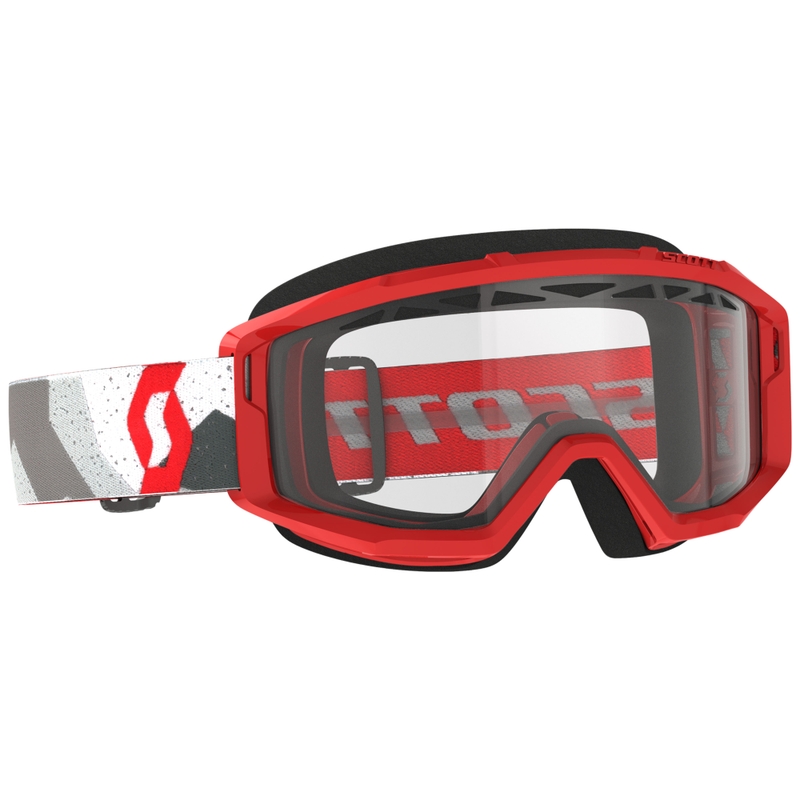 Motorcrossbril SCOTT Primal Enduro camo rood met helder plexi uitverkoop