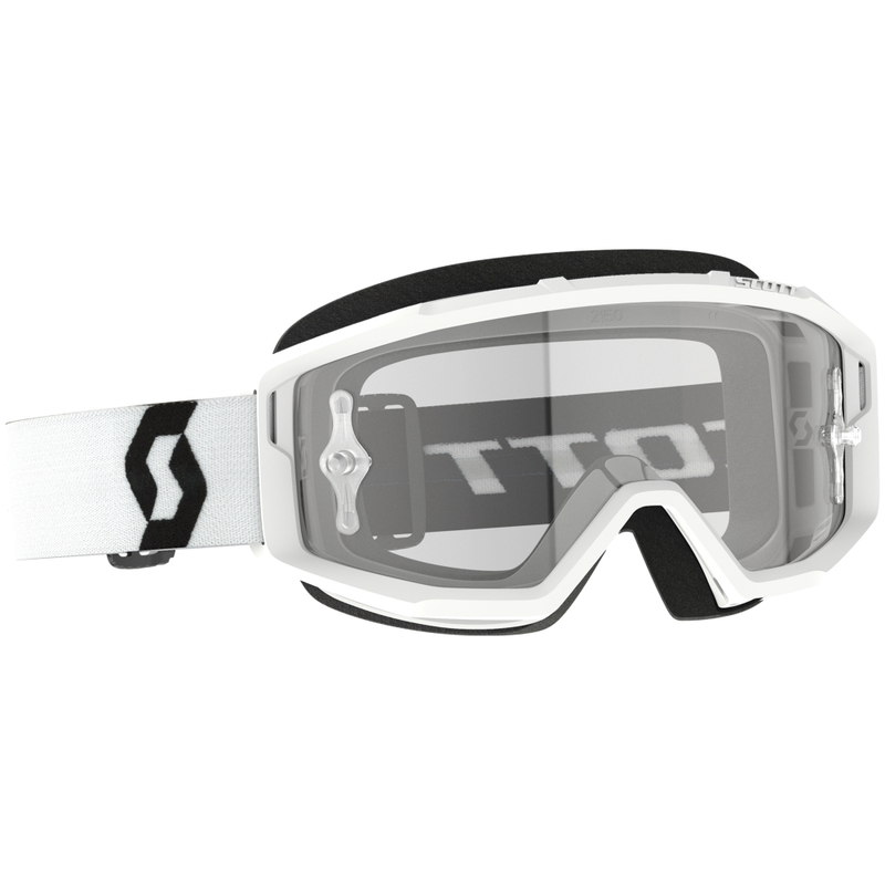 Motorcrossbril SCOTT Primal Clear wit met helder plexi