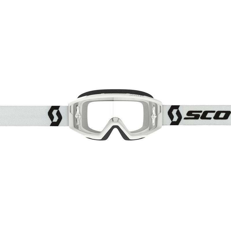 Motorcrossbril SCOTT Primal Clear wit met helder plexi