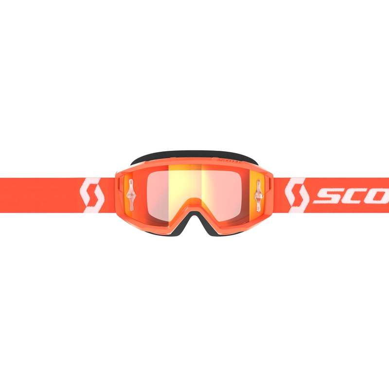 Motorcrossbril SCOTT Primal CH oranje en wit met chroom oranje plexi