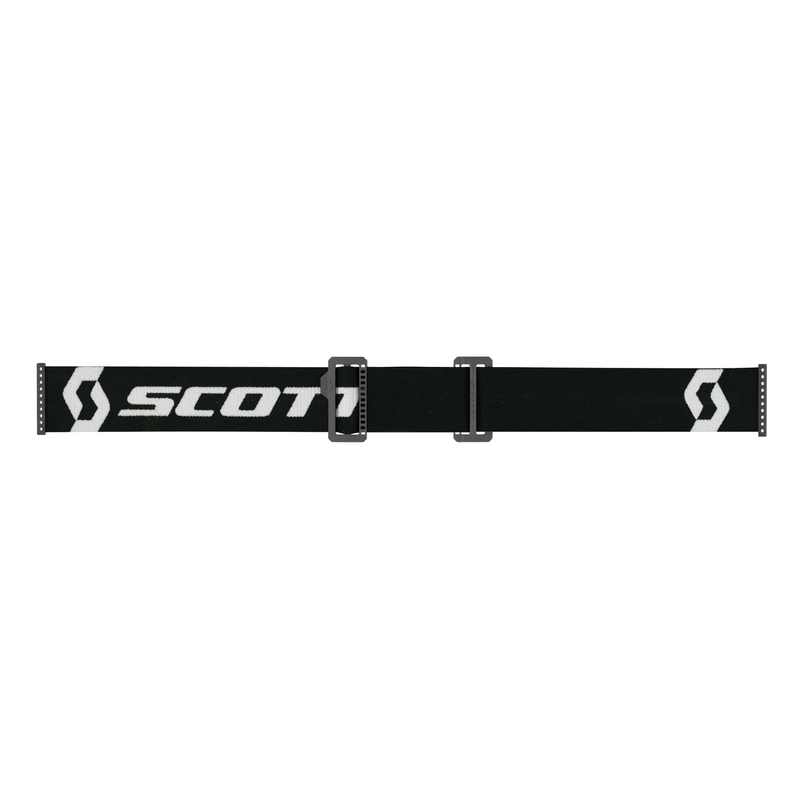 Motorcrossbril SCOTT Primal CH zwart-wit met chroom-zilver plexi