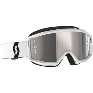 Motorcrossbril SCOTT Primal CH wit met chroom zilver plexi