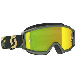 Motorcrossbril SCOTT Primal CH camo kaki met chroomgeel plexi