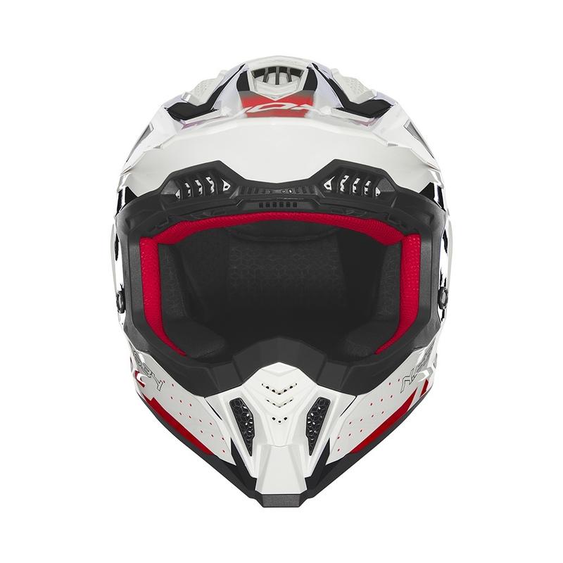 Motorcrosshelm NOX N634 wit-zwart-rood