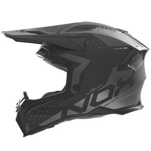 Motorcrosshelm NOX N634 mat zwart-zilver
