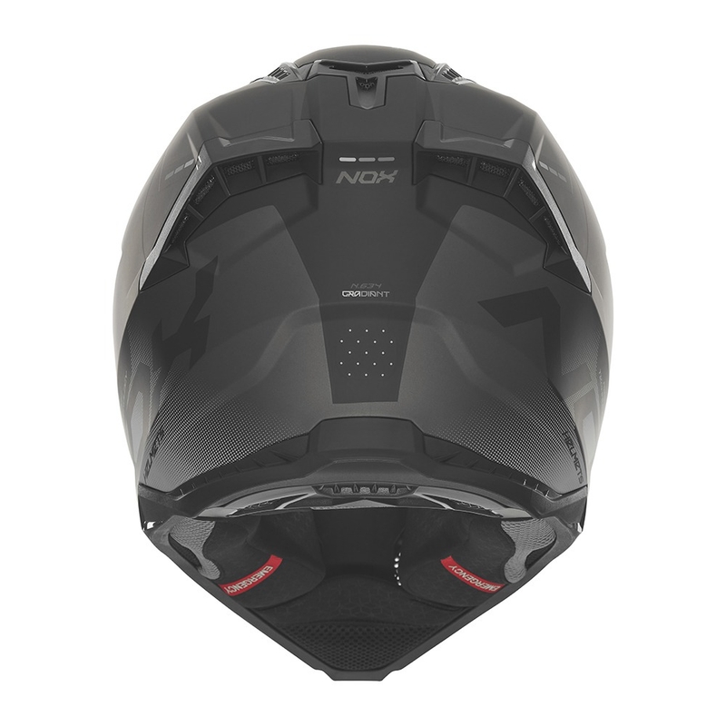Motorcrosshelm NOX N634 mat zwart-zilver