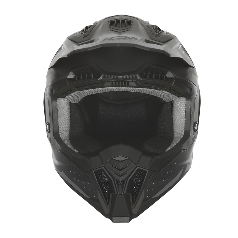 Motorcrosshelm NOX N634 mat zwart-zilver