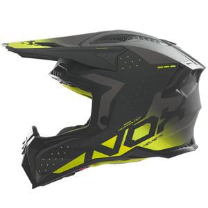 Motorcrosshelm NOX N634 mat zwart-fluo geel