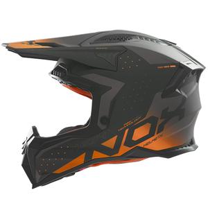 Motorcrosshelm NOX N634 mat zwart-oranje