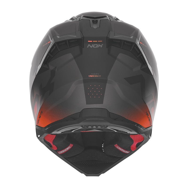 Motorcrosshelm NOX N634 mat zwart-rood