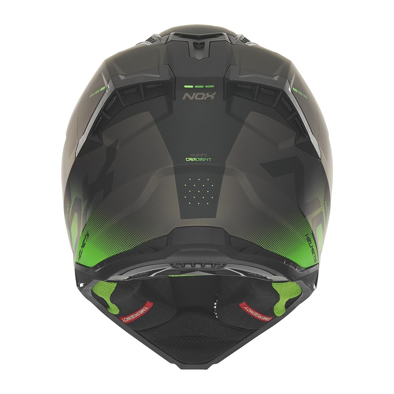 Motorcrosshelm NOX N634 mat zwart-groen