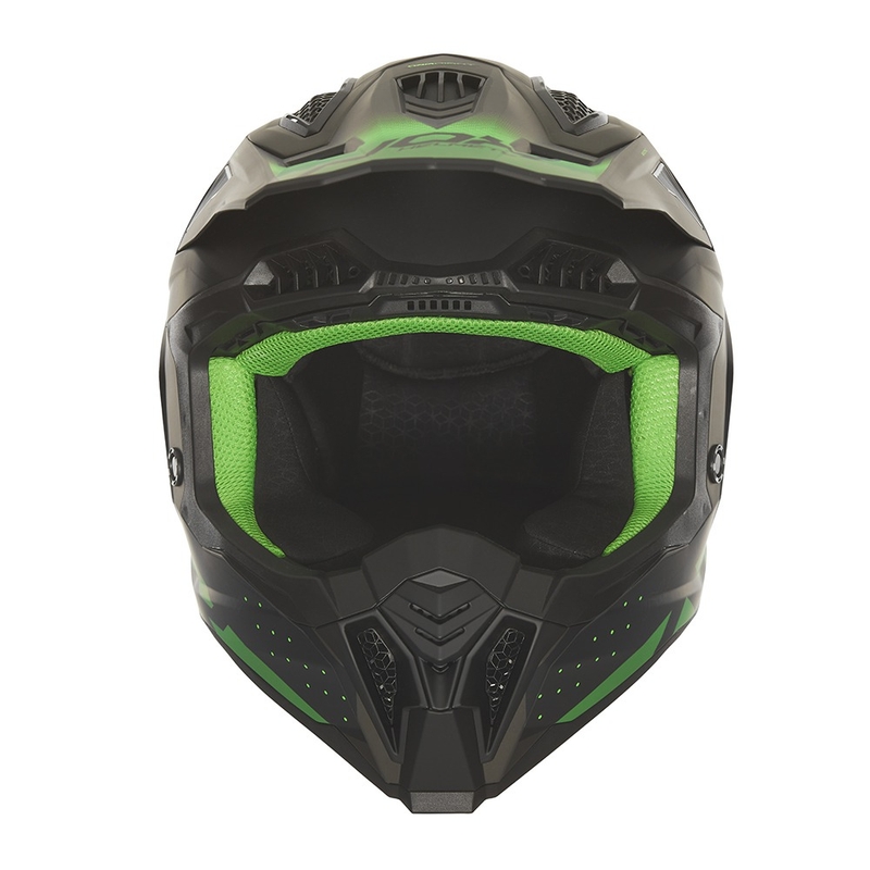 Motorcrosshelm NOX N634 mat zwart-groen
