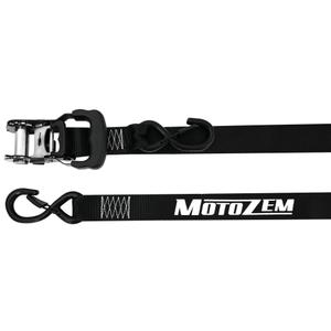 Motorfietsriemen Motozem met ratel zwart
