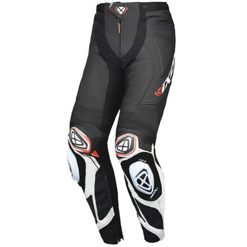 IXON Vortex 3 zwart/wit leren motorbroek