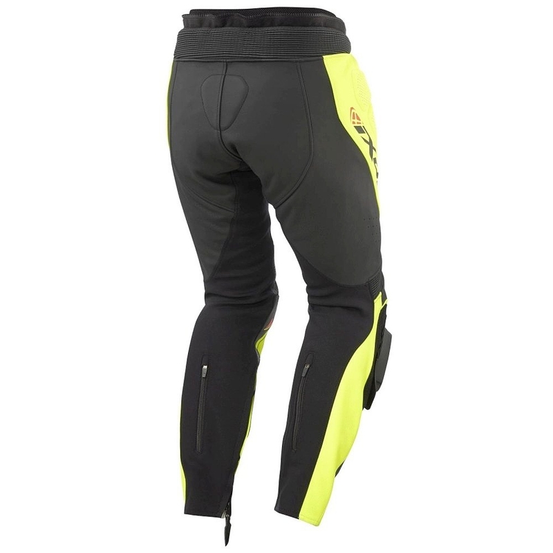 IXON Vortex 3 zwart-fluo gele leren motorbroek