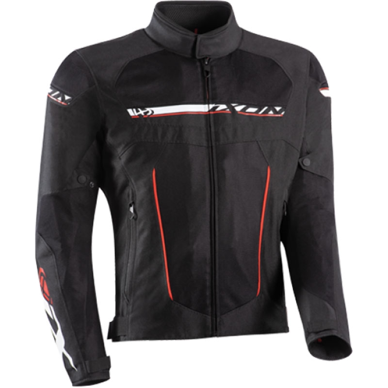Motorjas IXON T-Rex zwart-wit-rood