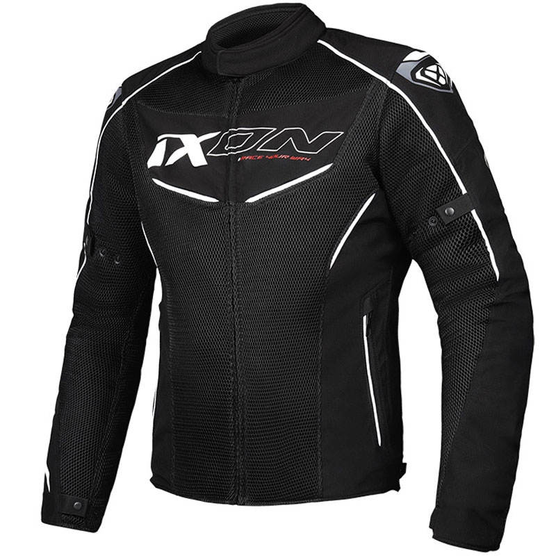 Motorjas IXON Flicker zwart-wit