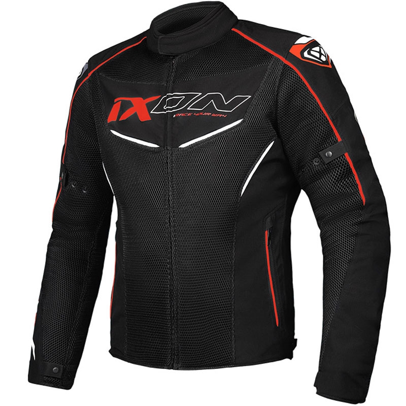 Motorjas IXON Flicker zwart-wit-rood