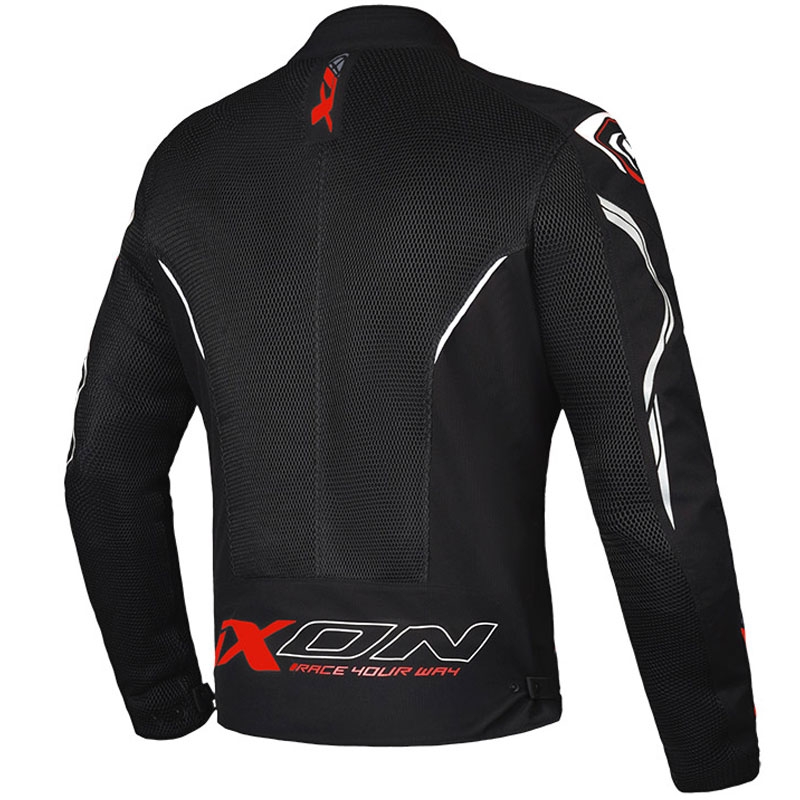 Motorjas IXON Flicker zwart-wit-rood
